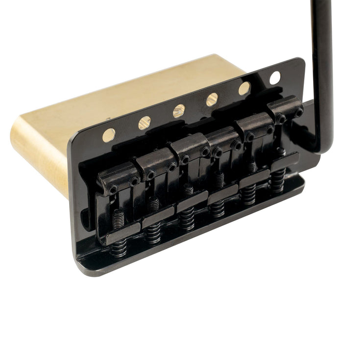 musiclily ultra 52 5mm2 1 16 inch standard 6 screw st tremolo bridge with vintage steel bent saddles 42mm solid brass block push in arm for strat style electric guitar mx2546bp details