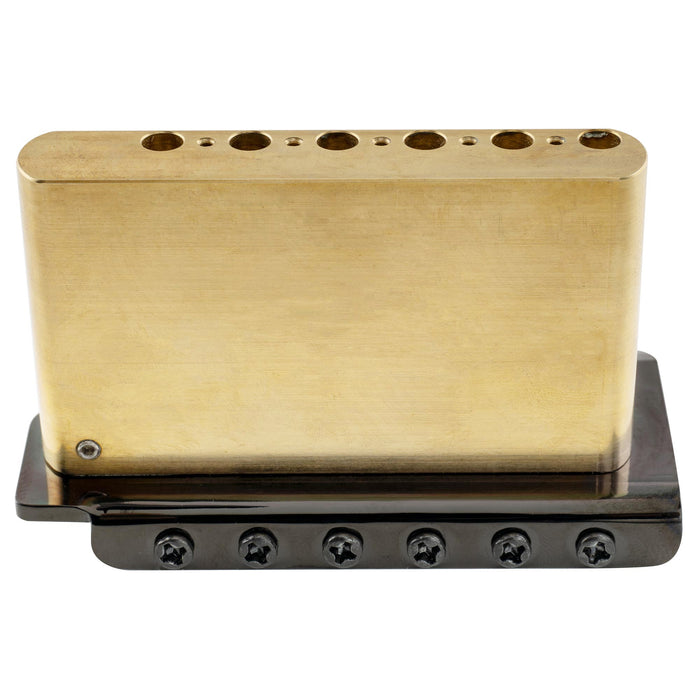 details of musiclily ultra 52 5mm2 1 16 inch standard 6 screw st tremolo bridge with vintage steel bent saddles 42mm solid brass block push in arm for strat style electric guitar mx2546bp