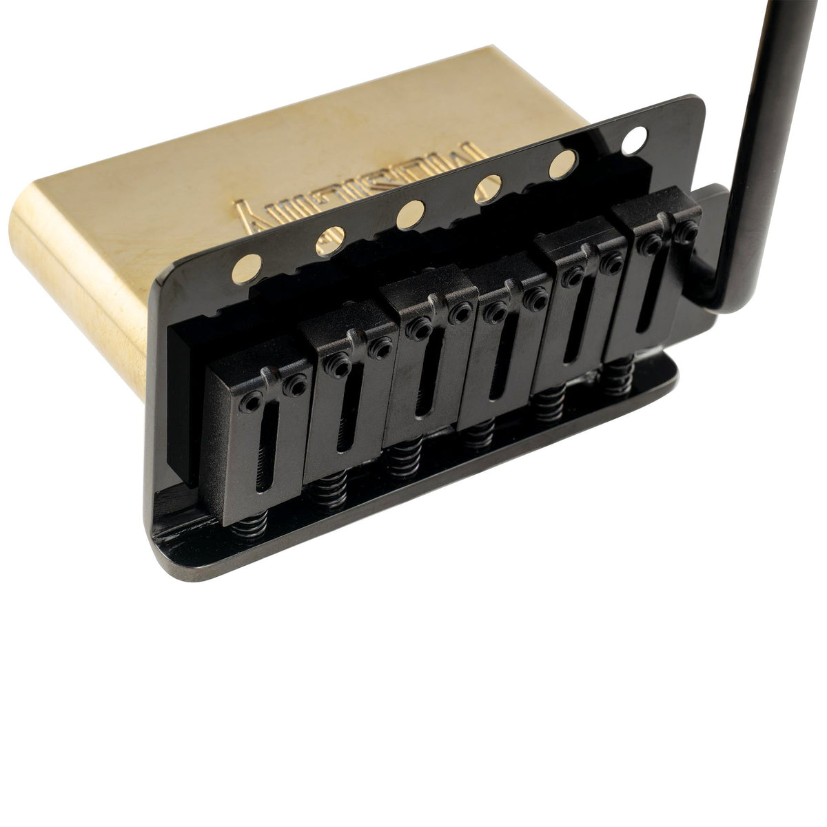 musiclily ultra 52 5mm2 1 16 inch standard 6 screw st tremolo bridge with modern brass saddles 42mm solid brass block push in arm for strat style electric guitar mx2546p details