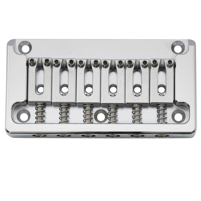 musiclily ultra full solid brass 52 5mm2 1 16 inch string spacing non tremolo hardtail bridge for 6 string strat tele style electric guitar mx2548p, gold
