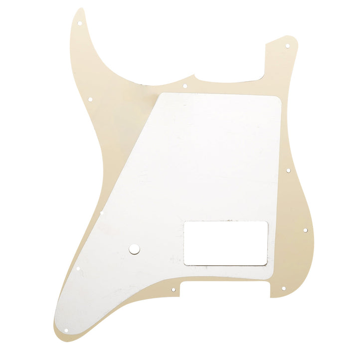 Musiclily Pro 11穴 シングルのカバードハムバッカーとポットスロット STストラトピックガード USA/メキシコFender Tom Delonge Stratエレキギター用 4プライ エイジドホワイトパール