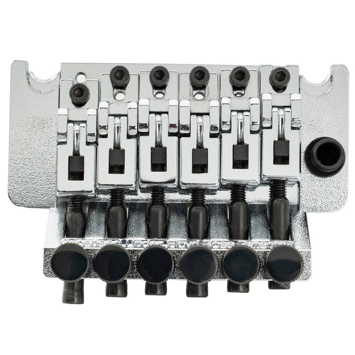 musiclily pro bl002 54mm 2 1 8 inch string spacing double locking tremolo bridge with 34mm full solid brass block for fr style electric guitar mx2571p, chrome