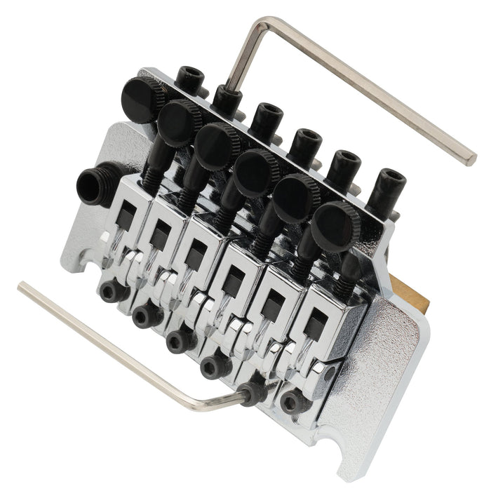 Musiclily Pro BL002 54 mm (2-1/8 Zoll) Saumessung Doppelt verriegelnde Tremolo-Brücke mit 34 mm vollem Messingblock für FR-Stil-E-Gitarre