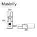 Dimensions of musiclily pro individual 10 8mm tall saddle guitar dg 3rd 4th string saddle for floyd rose original special locking tremolo bridge mx2583p