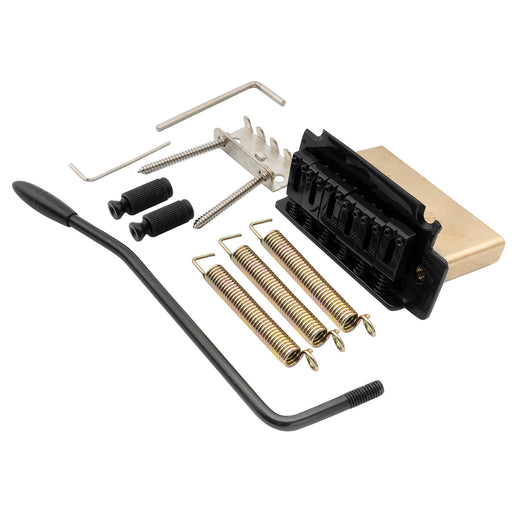 musiclily pro 52 5mm 2 point modern style saddles guitar tremolo bridge with 40mm solid brass block for squier strat style electric guitar mx2585p