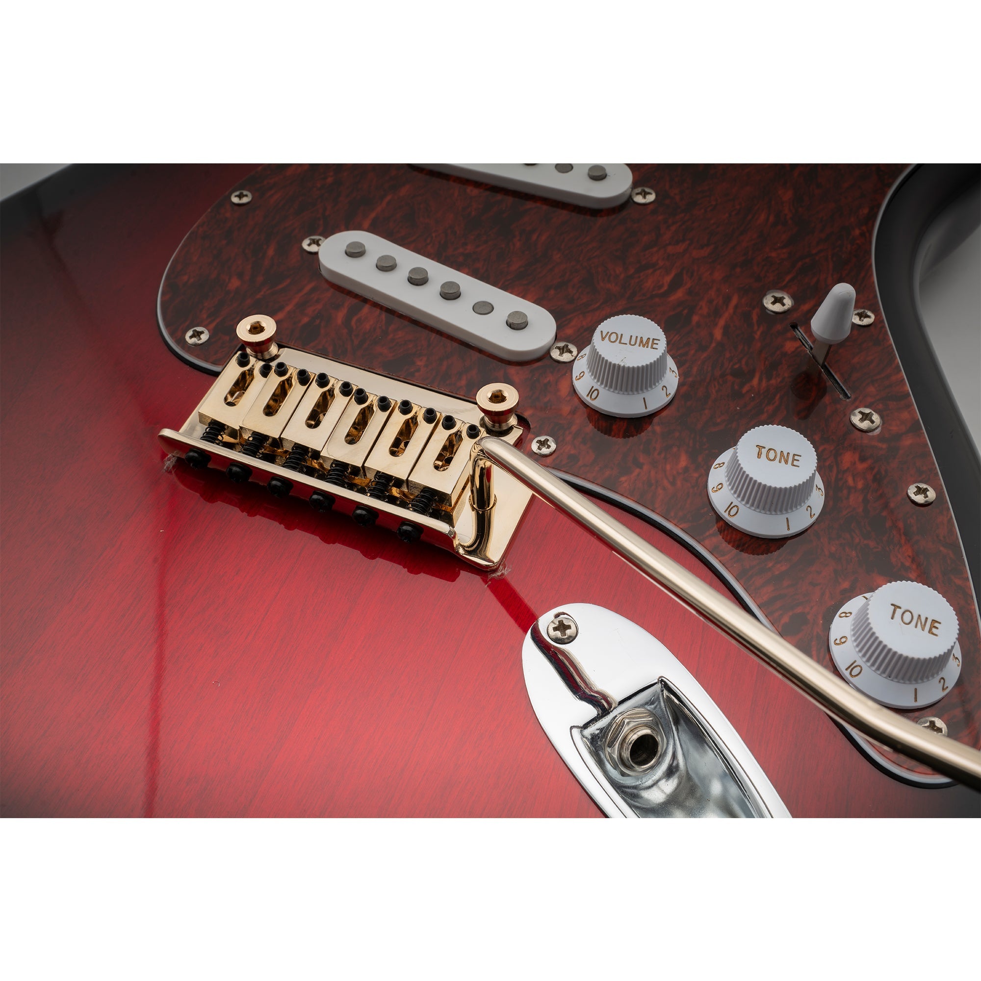 Musiclily Pro BV010 52,5 mm 2-Punkt Modern Stil Sattel Gitarrentremolo mit 40 mm Vollmessingblock für Squier Strat Style E-Gitarre