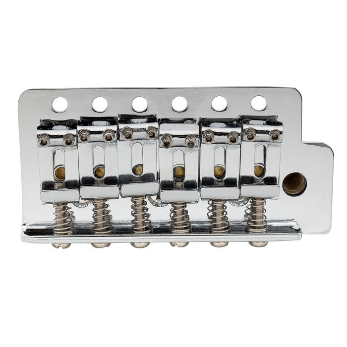 musiclily pro 52 5mm 6 screw vintage style steel bent saddles guitar tremolo bridge with 36mm solid brass block for squier strat style electric guitar mx2587p, gold