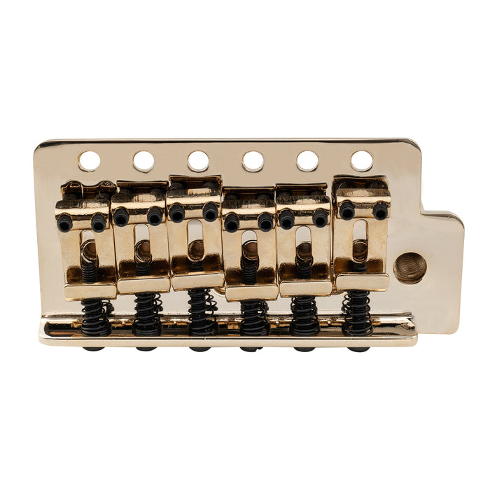 Musiclily Pro 10.5mmピッチ ヴィンテージスタイルな鋼製ベントサドル 6点支持 トレモロユニット ブリッジ 高さ36mm真鍮ブロック Squier Stratエレキギター用 ブラック