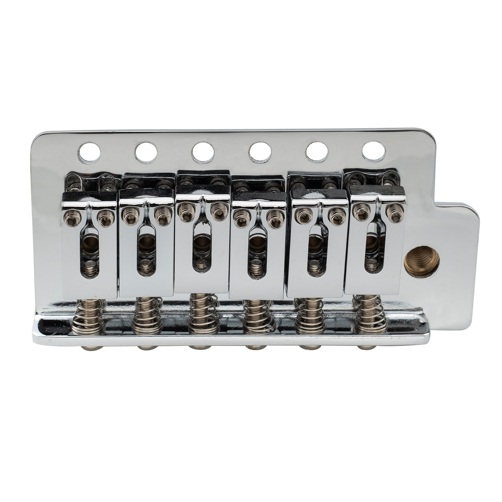 musiclily pro 52 5mm 6 screw modern style saddles guitar tremolo bridge with 36mm solid brass block for squier strat style electric guitar mx2590p, gold