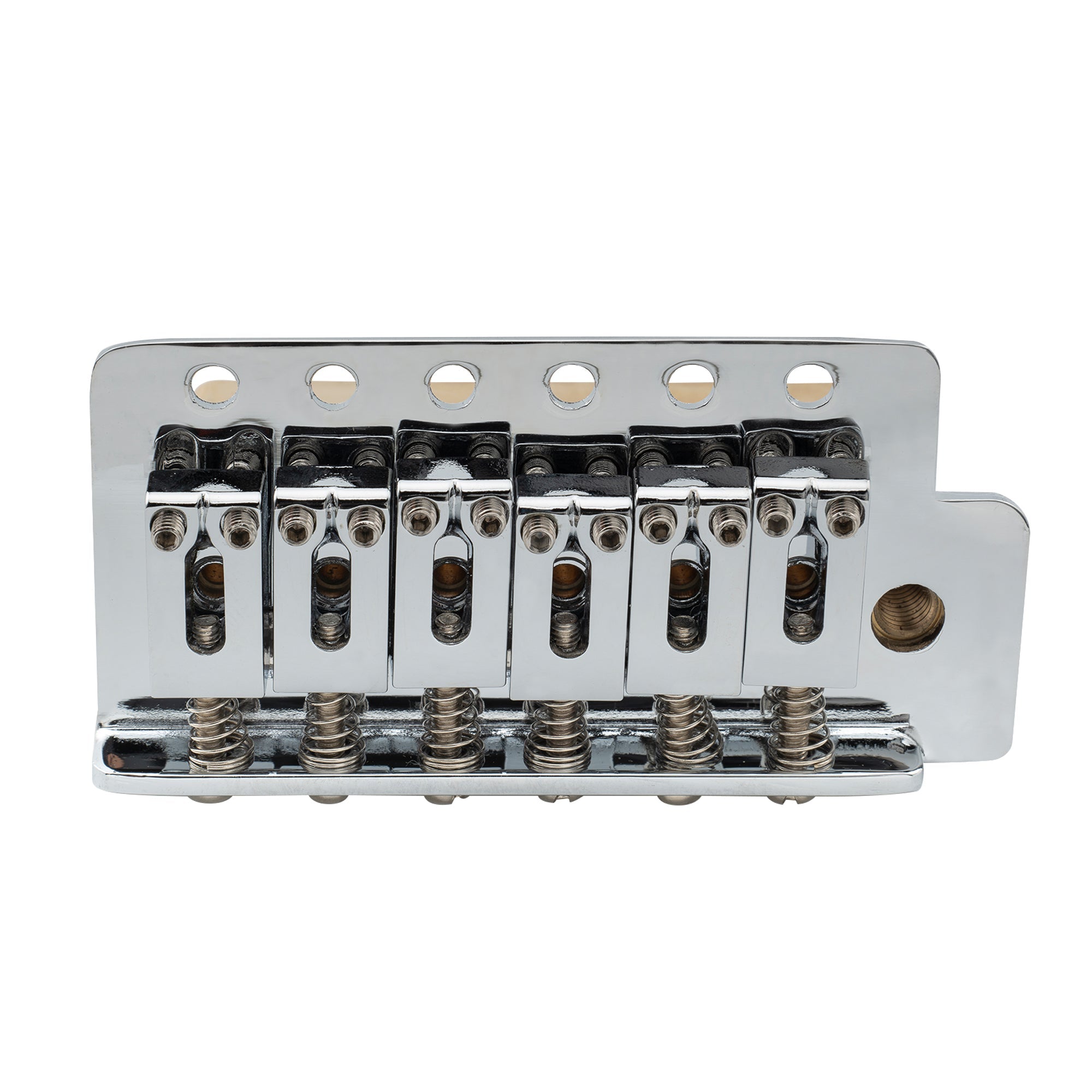 musiclily pro 52 5mm 6 screw modern style saddles guitar tremolo bridge with 40mm brass block for squier strat style electric guitar mx2591p, gold