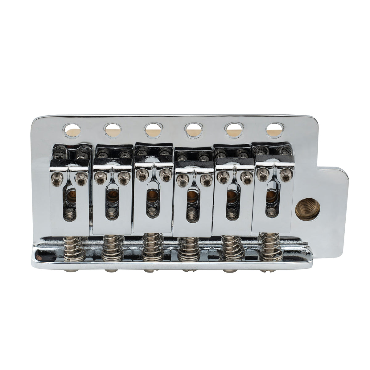 musiclily pro 52 5mm 6 screw modern style saddles guitar tremolo bridge with 40mm brass block for squier strat style electric guitar mx2591p, gold