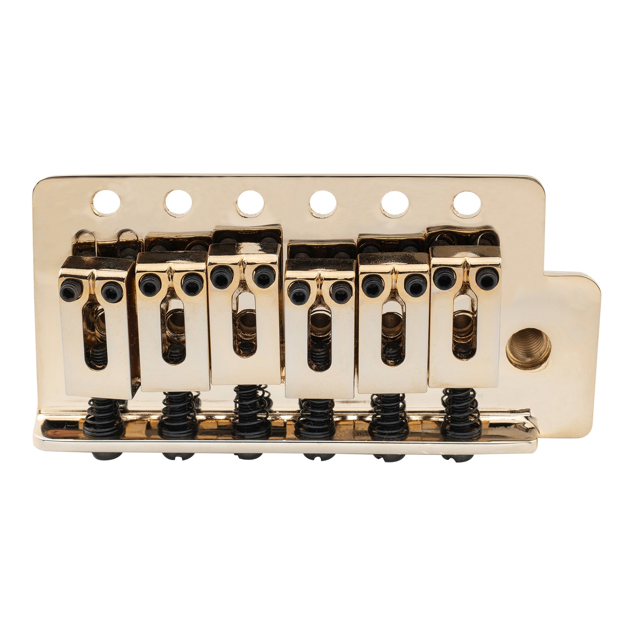 Musiclily Pro BV016 52,5mm 6-Schrauben Modern Style Sättel Gitarren-Tremolo-Brücke mit 40mm massivem Messingblock für Squier Strat Style E-Gitarre