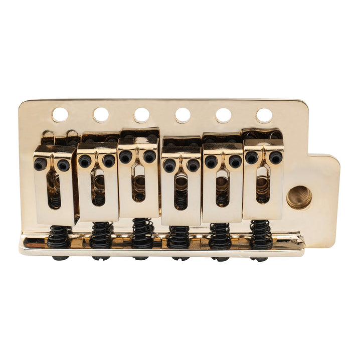 Musiclily Pro 52,5 mm 6-Schrauben-Modernstyle Sättel Gitarren-Tremolo-Brücke mit 40 mm Messingblock für Squier Strat-Style Elektrogitarren