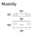 Dimensions of musiclily pro steel tremolo spring claw 29mm mounting hole spacing for electric guitar tremolo bridge nickel mx2593p
