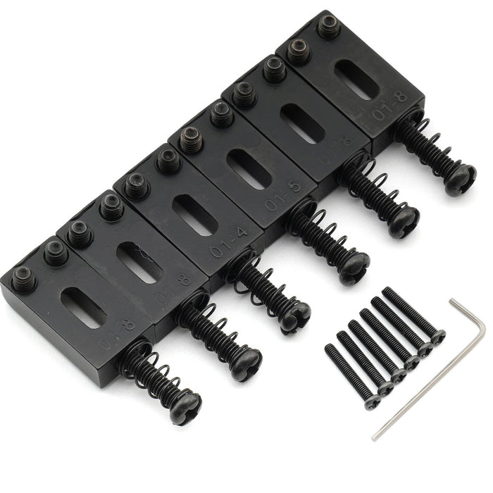 Part of musiclily pro 10 5mm modern style rectangle zinc alloy saddles for strat tele style electric guitar mx2595 6p