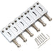musiclily pro 10 5mm modern style rectangle zinc alloy saddles for strat tele style electric guitar mx2595 6p, gold