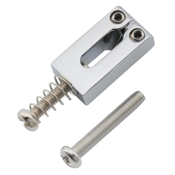 Musiclily Pro 10,5 mm Moderner Stil Rechteckige Zinklegierungssättel für Strat-Tele-Style-Elektrogitarren, Set von 6