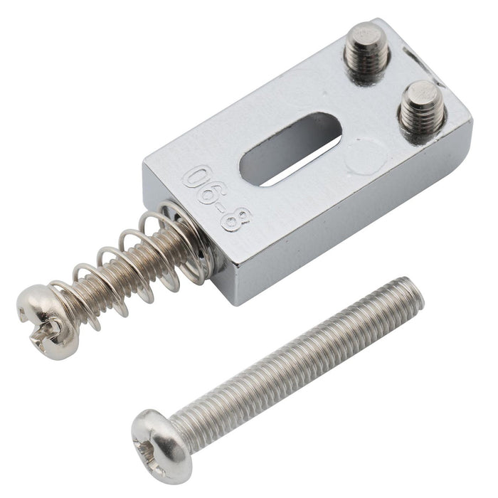 Musiclily Pro 10,5 mm Moderner Stil Rechteckige Zinklegierungssättel für Strat-Tele-Style-Elektrogitarren, Set von 6