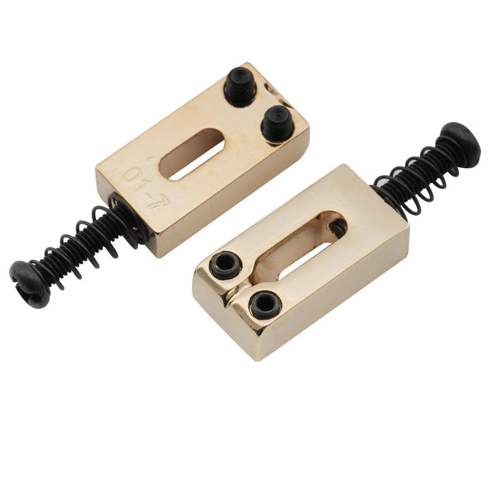 Musiclily Pro 10,5 mm Moderner Stil Rechteckige Zinklegierungssättel für Strat-Tele-Style-Elektrogitarren, Set von 6