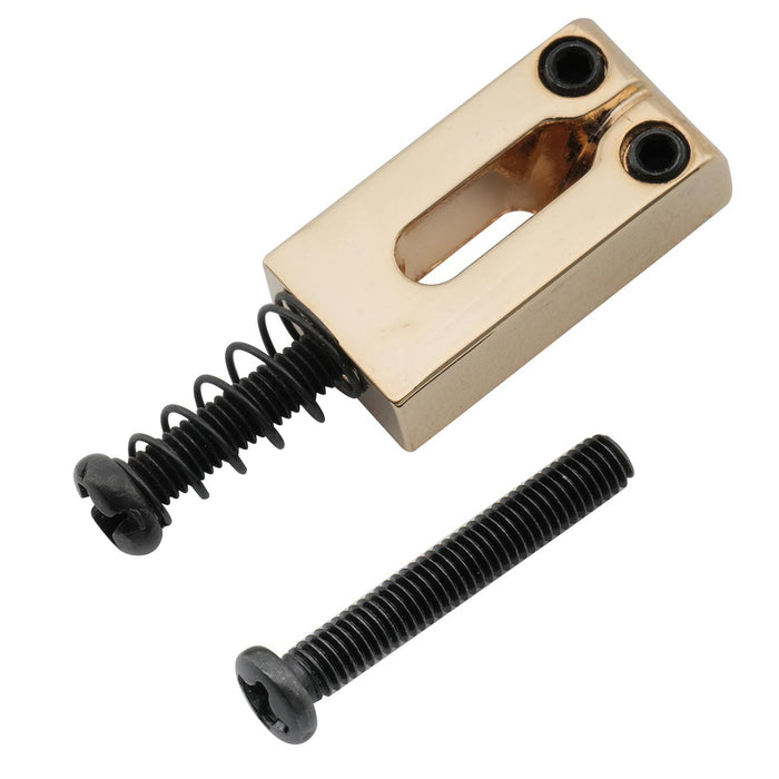 Musiclily Pro 10,5 mm Moderner Stil Rechteckige Zinklegierungssättel für Strat-Tele-Style-Elektrogitarren, Set von 6