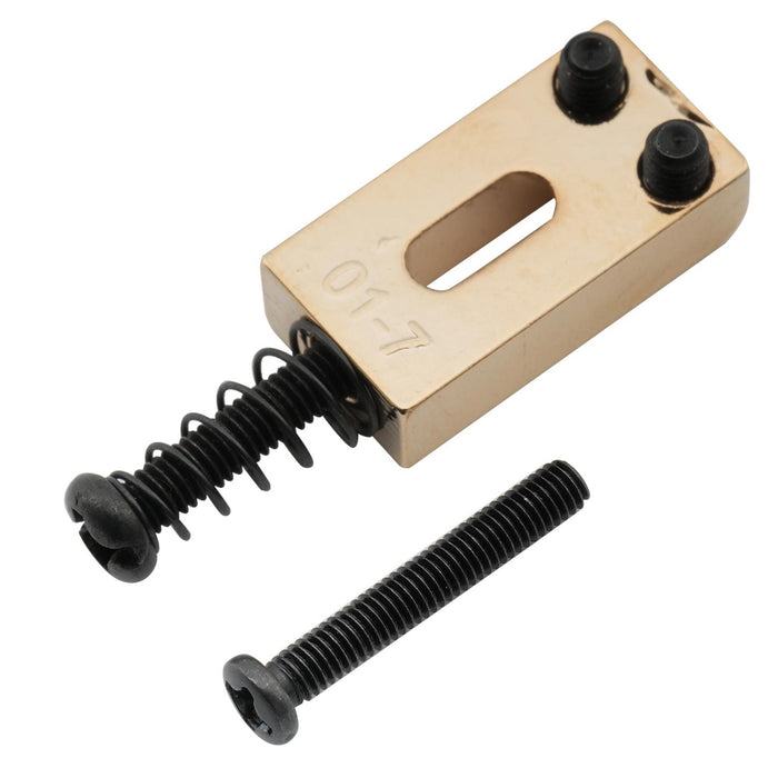 Musiclily Pro 10,5 mm Moderner Stil Rechteckige Zinklegierungssättel für Strat-Tele-Style-Elektrogitarren, Set von 6