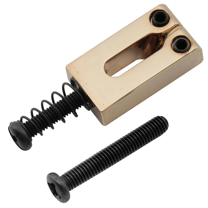 Musiclily Pro 10.8mmピッチ モダンスタイル ブロックサドル Import Strat Teleエレキギター用 ブラック(6個セット)