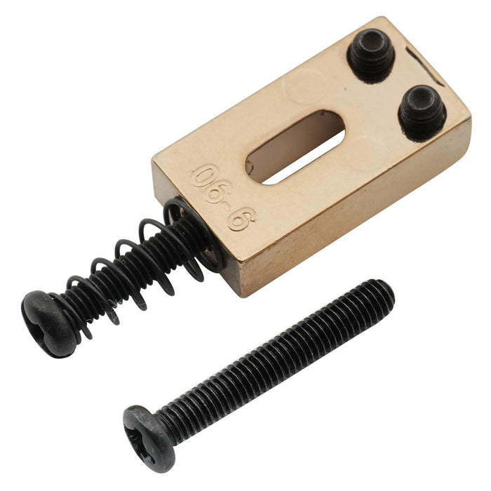 Musiclily Pro 10.8mmピッチ モダンスタイル ブロックサドル Import Strat Teleエレキギター用 ブラック(6個セット)
