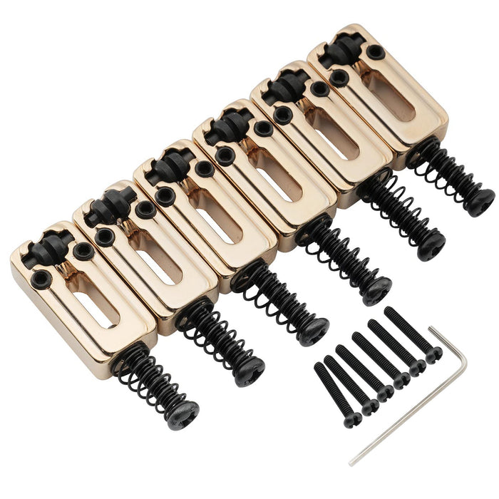 Musiclily Pro 10.8mm Modern Style Zinc Alloy Roller Saddles for Imported Strat Tele Style Electric Guitar, Set of 6