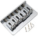 musiclily pro 54mm2 1 8 inch modern hardtail fixed bridge for imported strat tele style electric guitar mx2601p, chrome