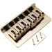 musiclily pro 54mm2 1 8 inch modern hardtail fixed bridge for imported strat tele style electric guitar mx2601p, gold