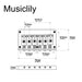 Dimensions of musiclily pro 52 5mm2 1 16 inch string spacing prs style saddle hardtail fixed bridge non tremolo bridge for strat tele style electric guitar mx2602p