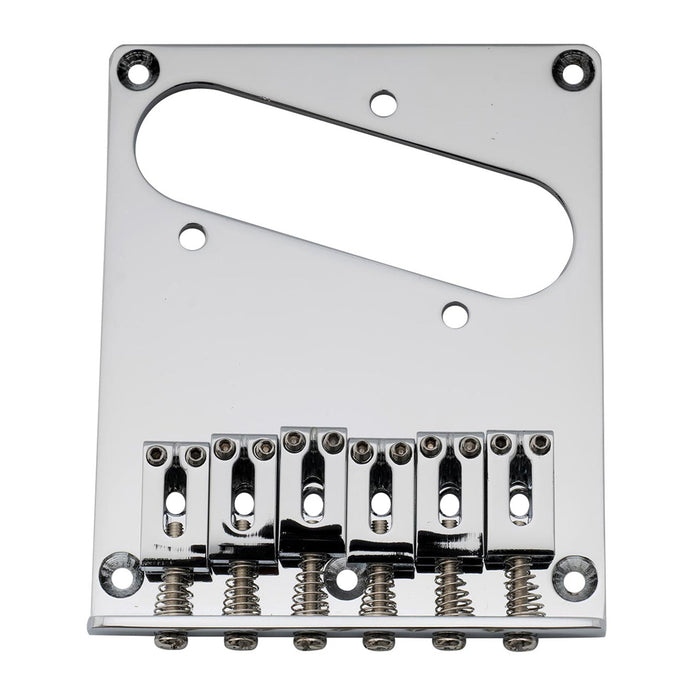 Musiclily Pro 54 mm moderner Gitarrenbügel mit Zinklegierung, 6 Satteln und Stahlplatte für Squier- und importierte Tele-Style-Elektrogitarren
