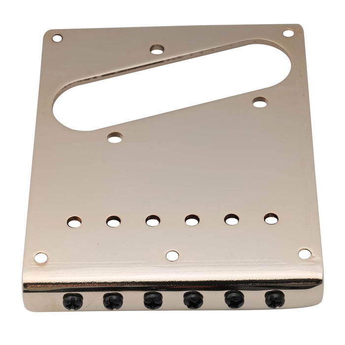 Musiclily Pro 54 mm moderner Gitarrenbügel mit Zinklegierung, 6 Satteln und Stahlplatte für Squier- und importierte Tele-Style-Elektrogitarren