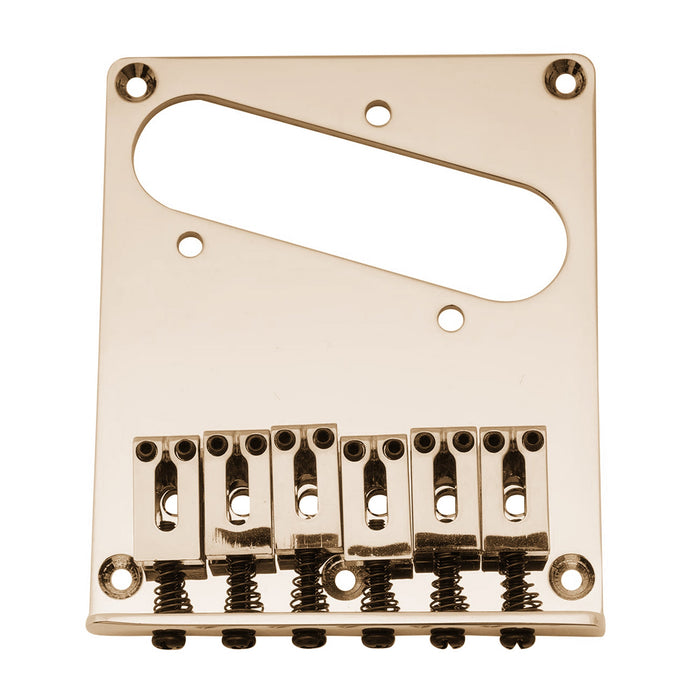 Musiclily Pro 54 mm moderner Gitarrenbügel mit Zinklegierung, 6 Satteln und Stahlplatte für Squier- und importierte Tele-Style-Elektrogitarren