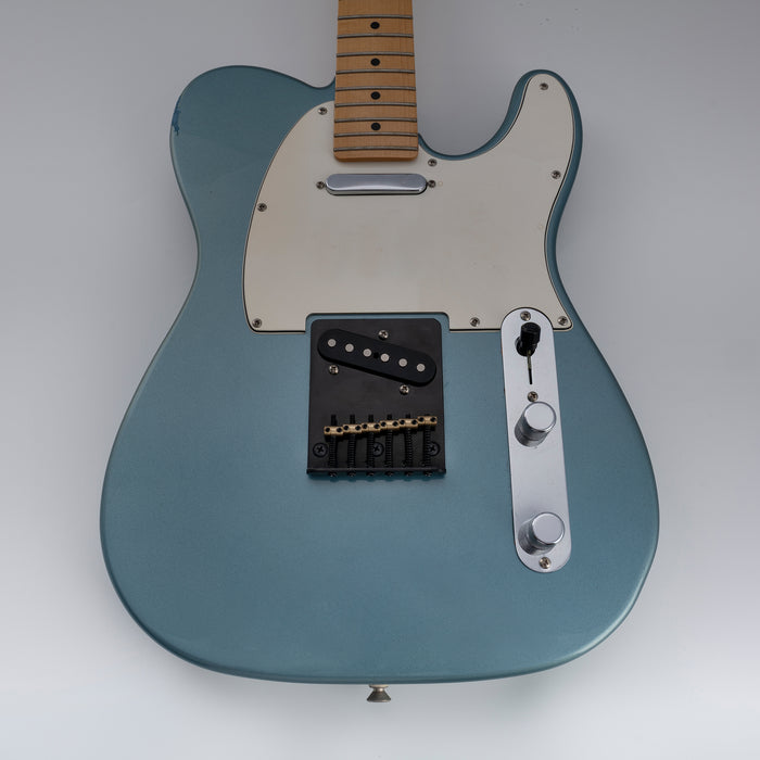 Musiclily Pro BT006 Puente de guitarra moderna con zinc y 6 selletas de latón y placa de acero para guitarra eléctrica estilo Tele
