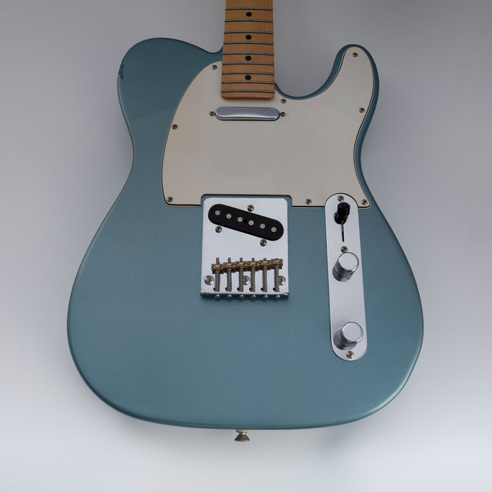 Musiclily Pro BT006 Puente de guitarra moderna con zinc y 6 selletas de latón y placa de acero para guitarra eléctrica estilo Tele