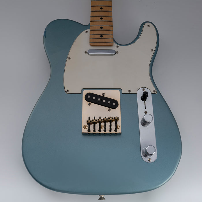 Musiclily Pro BT006 Puente de guitarra moderna con zinc y 6 selletas de latón y placa de acero para guitarra eléctrica estilo Tele