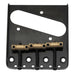 detail of musiclily pro 54mm vintage style guitar bridge with barrel brass 3 saddle and steel plate for squier imported tele style electric guitar mx2610p