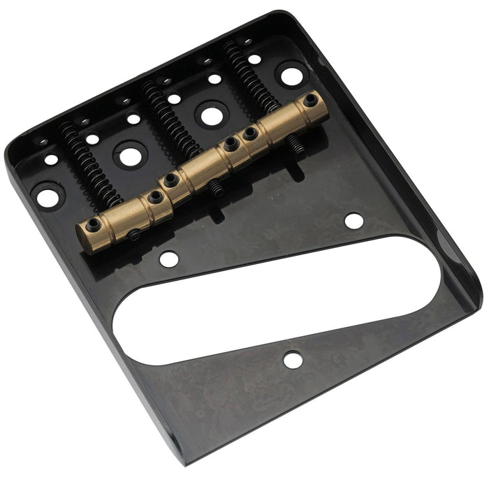 musiclily pro 54mm vintage style guitar bridge with barrel brass 3 saddle and steel plate for squier imported tele style electric guitar mx2610p details