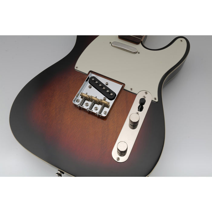 musiclily pro 54mm vintage style guitar bridge with barrel brass 3 saddle and steel plate for squier imported tele style electric guitar mx2610p, chrome