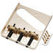 musiclily pro 54mm vintage style guitar bridge with barrel brass 3 saddle and steel plate for squier imported tele style electric guitar mx2610p, gold