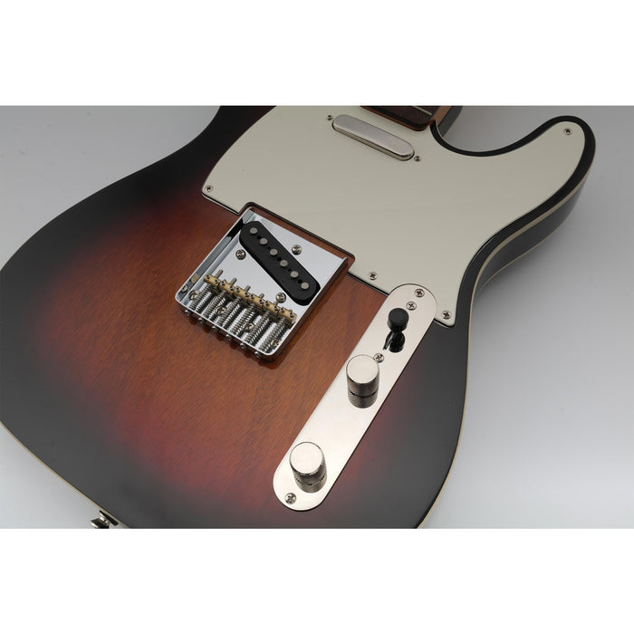 musiclily pro 54mm vintage style guitar bridge with barrel brass 6 saddle and steel plate for squier imported tele style electric guitar mx2611p, chrome