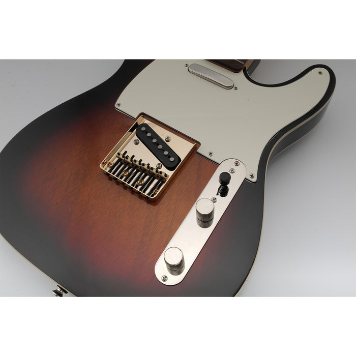 Musiclily Pro 10.8mmピッチ ヴィンテージスタイル ギター用ブリッジ 真鍮バレル6連サドル 鋼製プレート Squier & Import Teleテレキャスターエレキギター用 ブラック