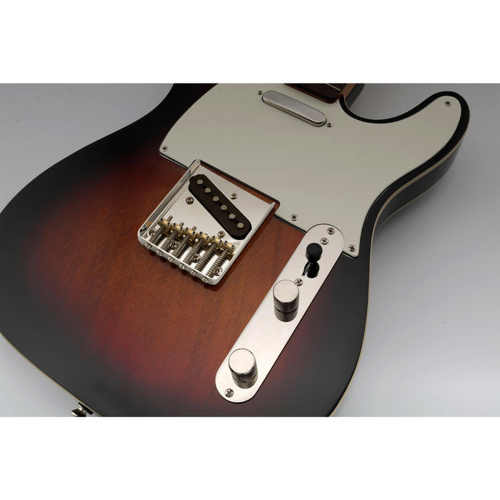Puente de guitarra Musiclily Pro de 54 mm estilo vintage con cuerpo de latón de 6 selletas y placa de acero para guitarras eléctricas Squier y Tele importadas.