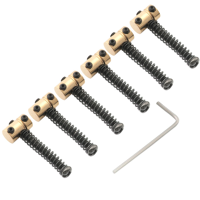 Musiclily Pro 10,8 mm kleiner Stahltrommelsattel für Elektrogitarren im Stil von Fender Squier Tele, Set von 6