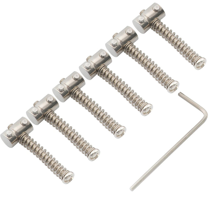 Musiclily Pro 10,8 mm kleiner Stahltrommelsattel für Elektrogitarren im Stil von Fender Squier Tele, Set von 6