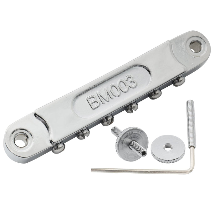 musiclily pro 52mm string spacing abr 1 tune o matic bridge wide body lp bridge for epiphone lp sg style electric guitar mx2616p, nickel