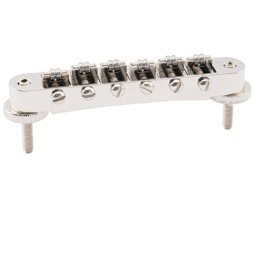 musiclily pro 10 4mm roller saddle bridge abr tune o matic bridge with m4 post for lp style electric guitar mx2617p, nickel