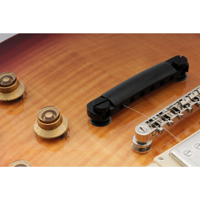 Application of musiclily pro 52 5mm string spacing 6 string stop tailpiece for epiphone lp sg style guitar mx2621p