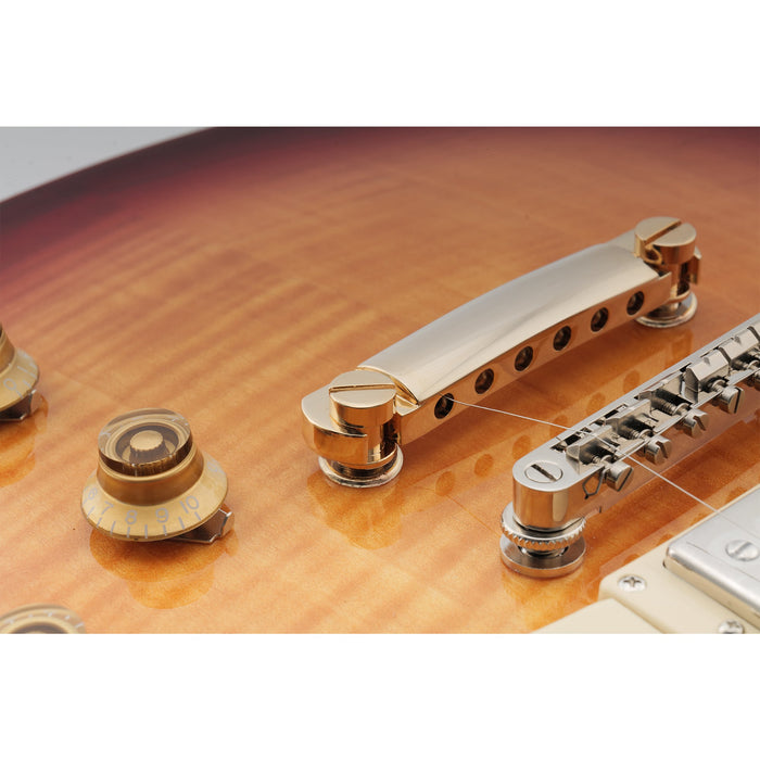 Musiclily Pro 10.5mmピッチ 6弦ストップテールピース Epiphone LP SGエレキギター用 ブラック